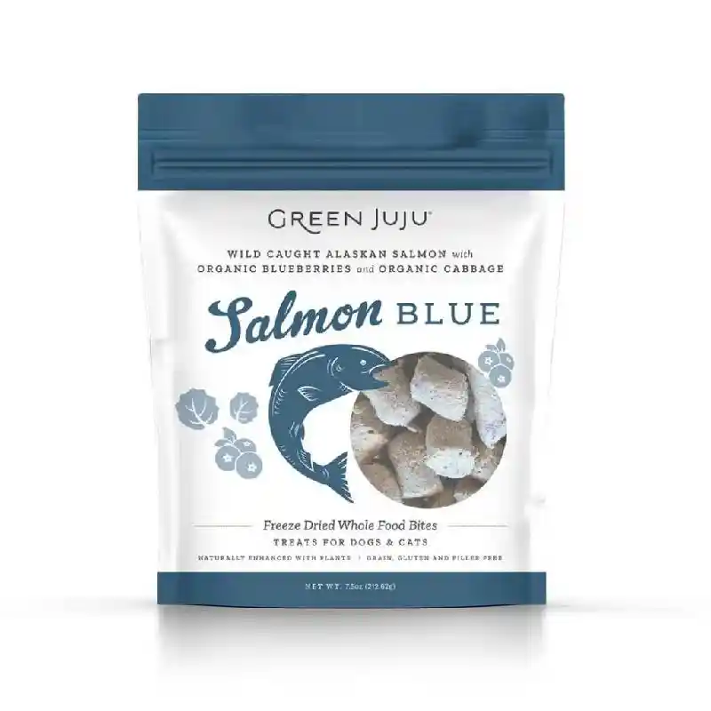 Freeze-Dried Wild Caught Alaskan Salmon Blue Whole Food Bites for Dogs & Cats 7.5-oz