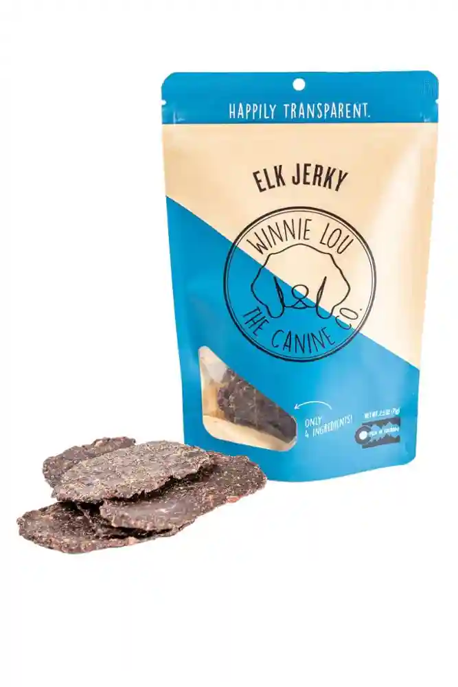 Winnie Lou Elk Jerky for Dogs 3.2-oz