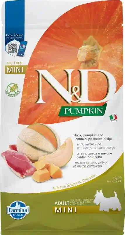 Famina N&D Duck, Pumpkin & Cantaloupe Mini Adult Dog Food 4.4-lb