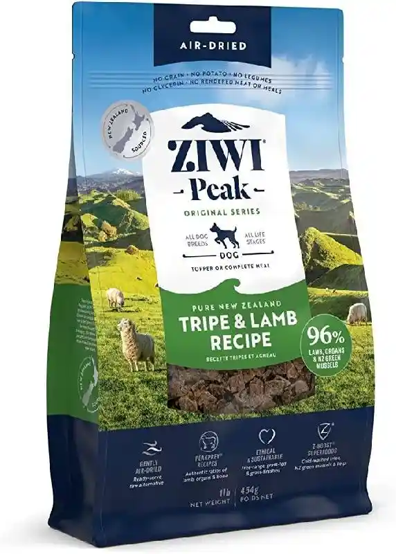 Ziwi Peak Air-Dried Pure New Zealand Tripe & Lamb Recipe for Dogs 16-oz