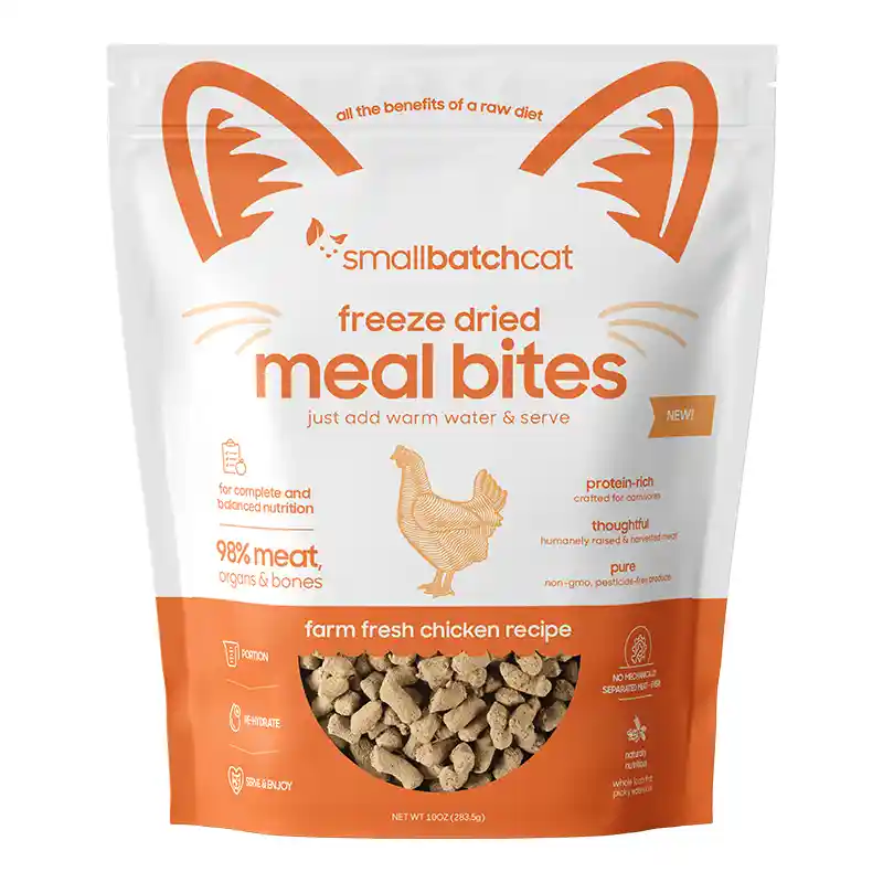 SmallBatch Freeze-Dried Chicken Mealbites for Cats 10 Oz
