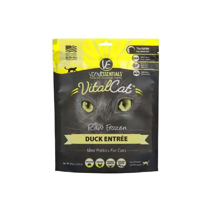 Frozen Raw Duck Mini Patties Cat Food