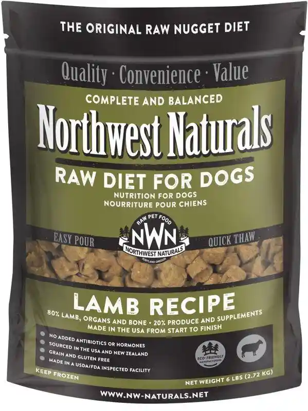 Northwest Naturals Frozen Raw Lamb Nuggets 6LB