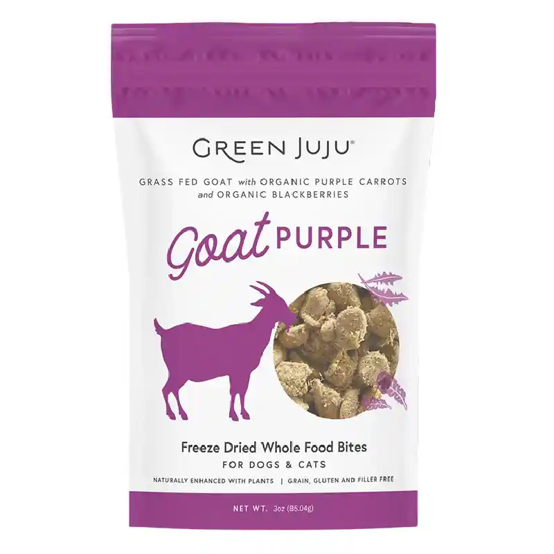 Freeze-Dried Grass Fed Goat "Purple" Whole Food Bites for Dogs & Cats 3-oz