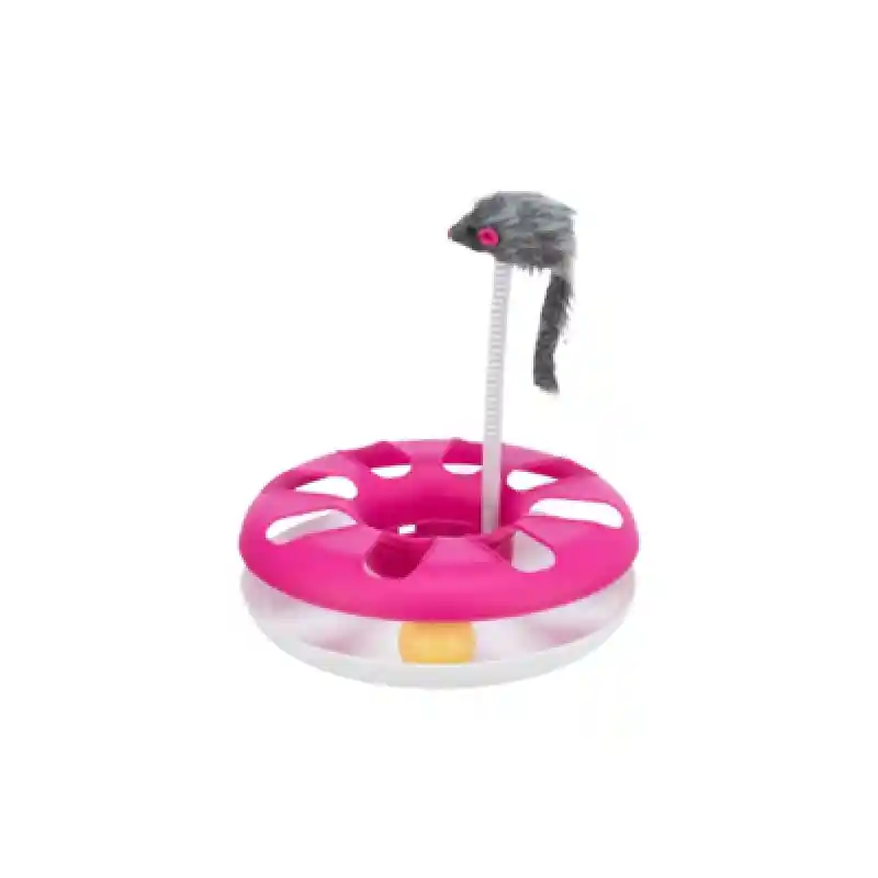 Trixie Cat Activity Crazy Circle Mouse Toy (Pink)