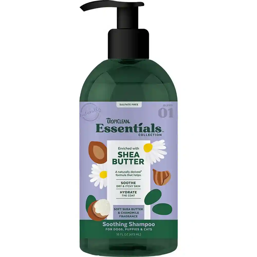 TropiClean Essentials Shea Butter Soothing Shampoo 16-oz