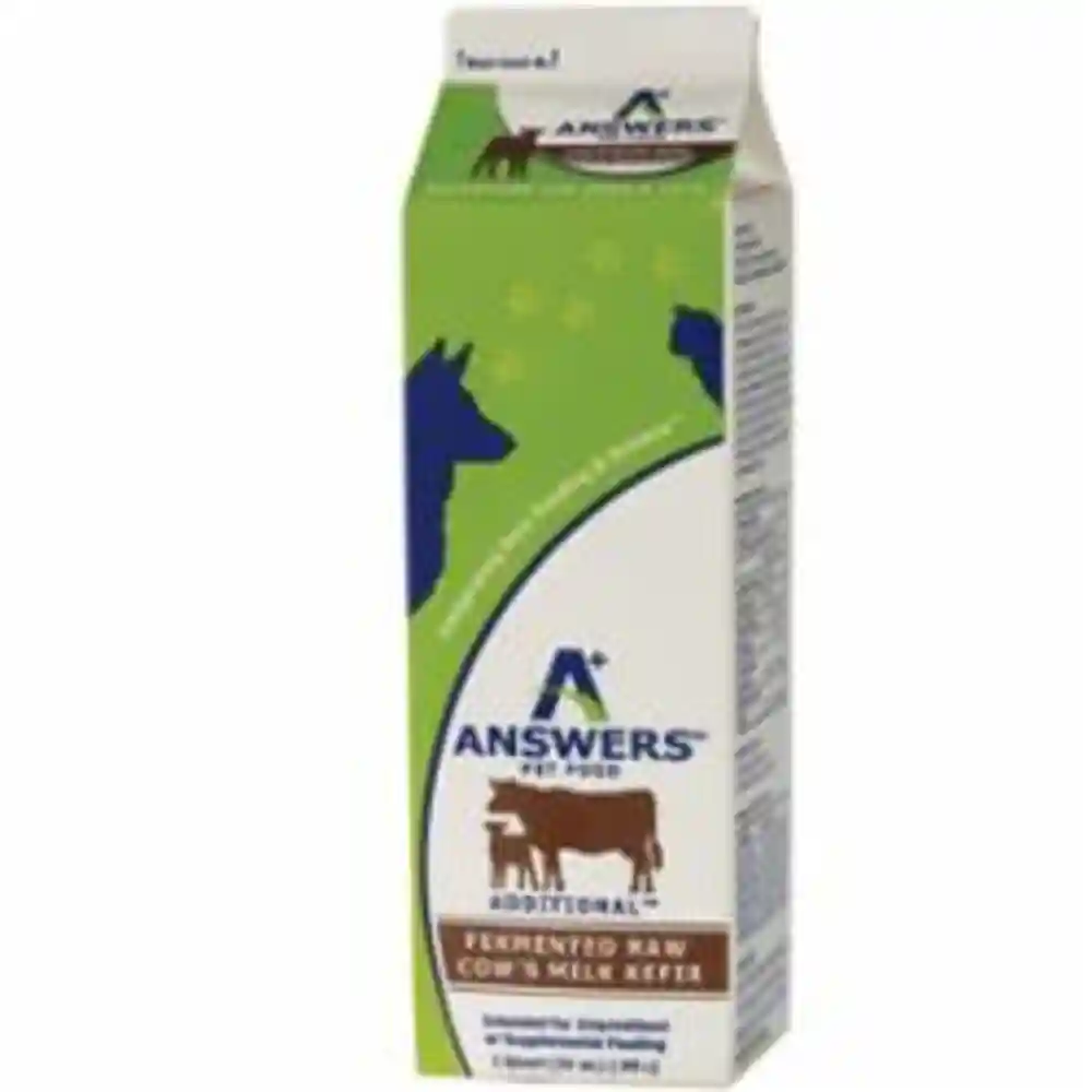 Answers Frozen Power Pours Organic Raw Cow Kefir for Dogs and Cats 32-oz