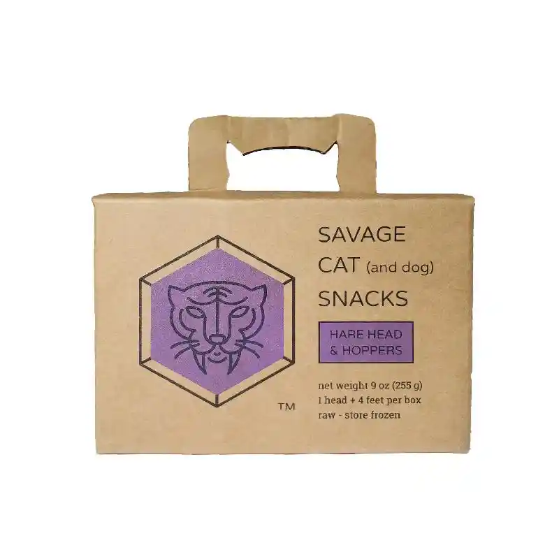 Savage Cat Frozen Asst Hare Head And Hoppers 5/pc