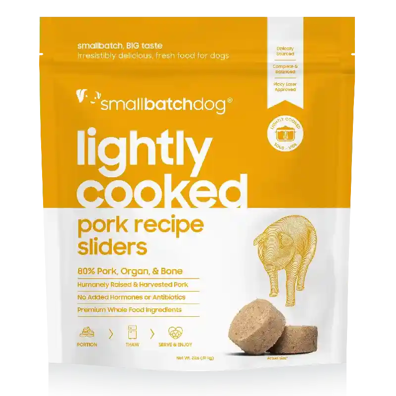 Small Batch Frozen Lightly Cooked Pork Sliders for Dogs 5#
