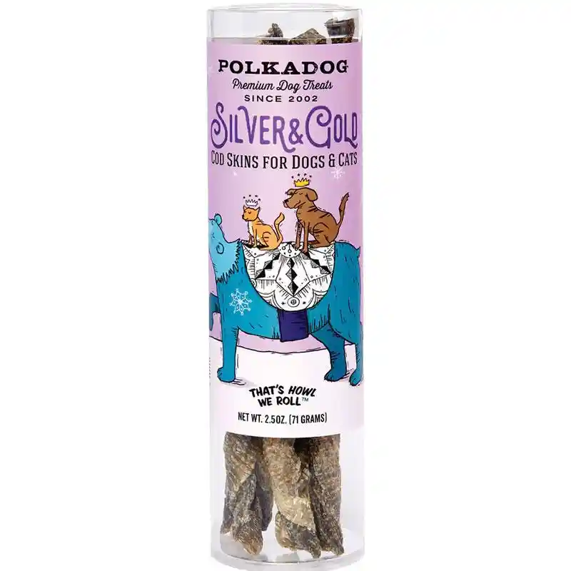 Silver & Gold Cod Skins for Dogs & Cats 2.5-oz
