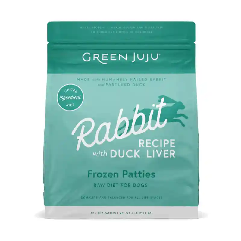 Frozen Raw Rabbit With Duck Liver Sliders for Dogs and Cats 3-lb