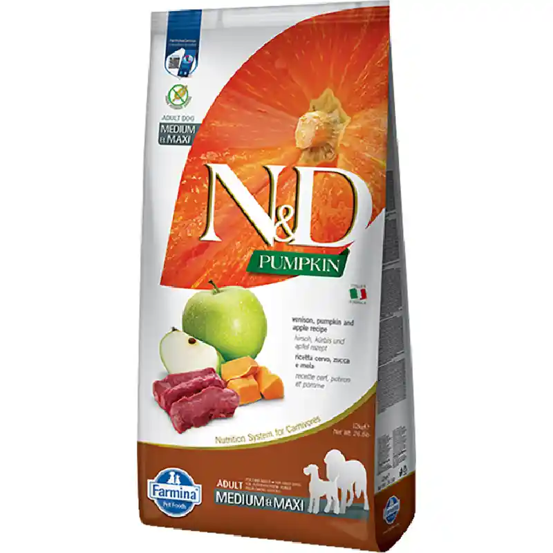 Farmina N&D Pumpkin Venison & Apple Medium & Maxi Adult Dog Food 26.5LB