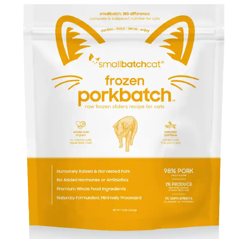 SmallBatch Cat Frozen Raw Pork Sliders 3-lb