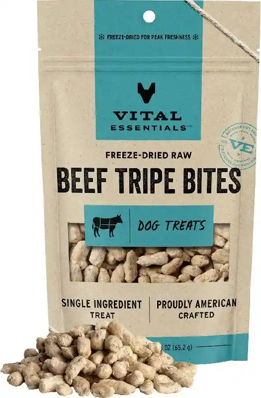Freeze-dried Beef Tripe Bites Dog Treat - 2.3oz