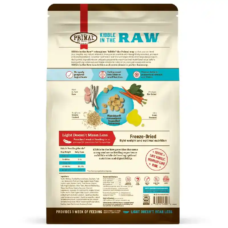 Primal Fd Canine Kitr - Fish & Pork Recipe 1.5lb