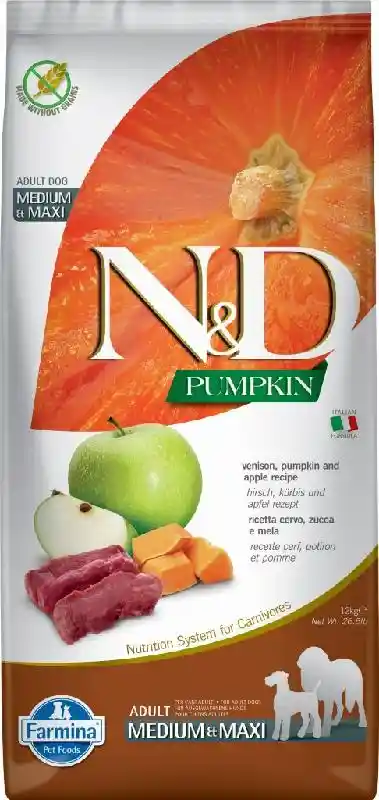 Farmina N&D Pumpkin Venison & Apple Medium & Maxi Adult Dog Food 26.5LB