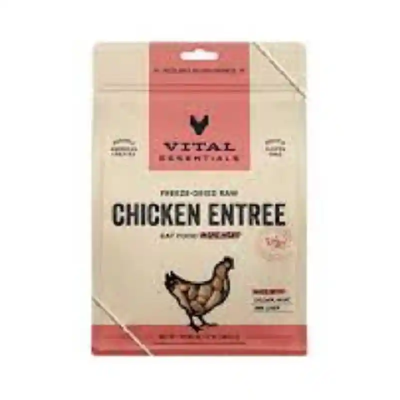 Freeze-dried Raw Chicken Entree Cat Food Mini Nibs - 8oz