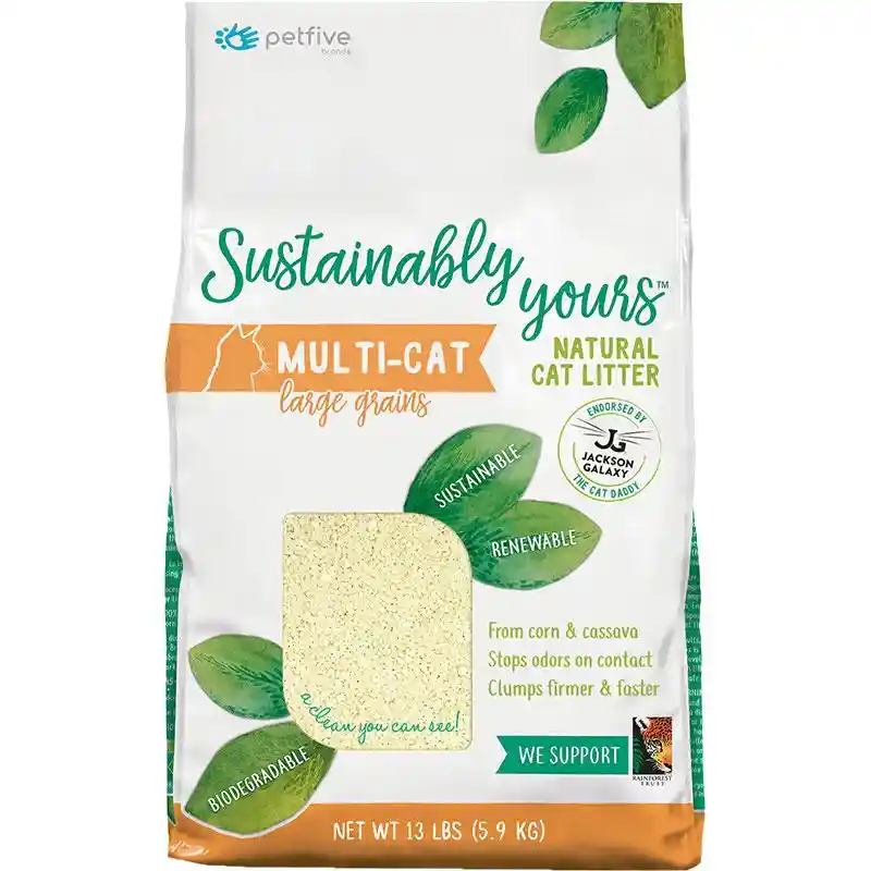 Sustainably Yours Cat Litter Multi-Cat Large Grains 13LB