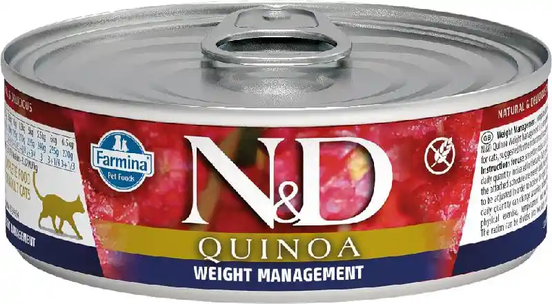 Farmina N&D Quinoa Lamb Weight Management Can Cat Food 2.8-oz (Case of 24)