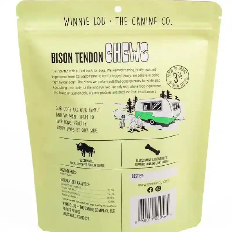 Winnie Lou - Bison Fd Tendon Chews 4oz