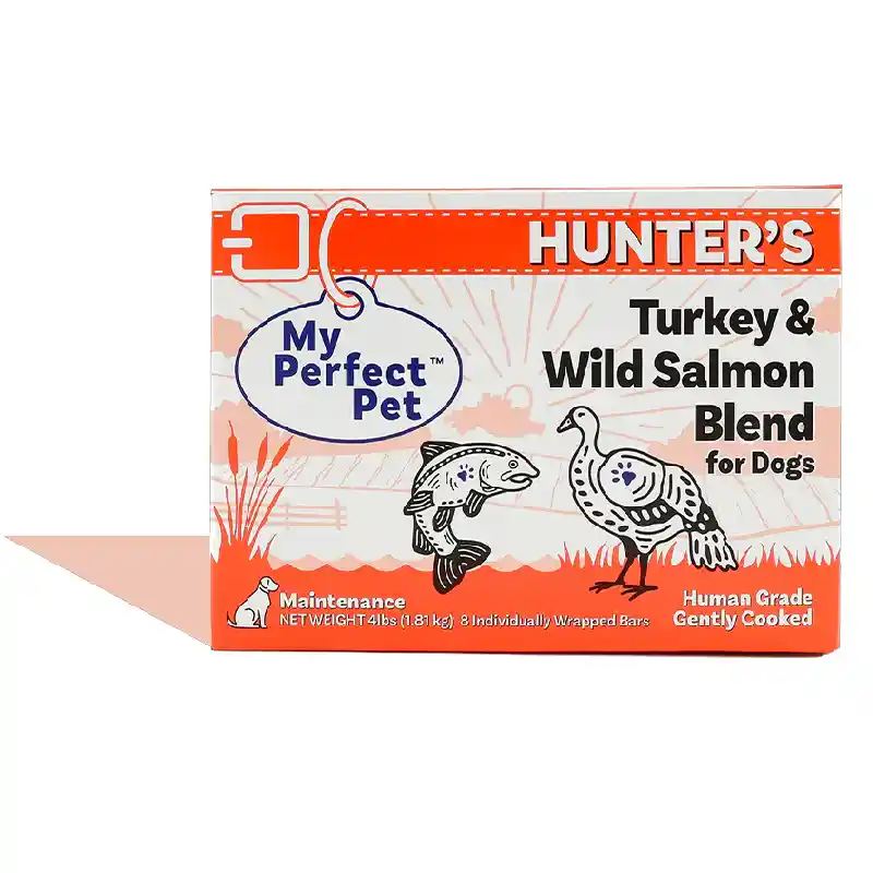 My Perfect Pet Frozen Hunter’s Turkey & Wild Salmon Gently Cooked Blend for Dogs 4-lb