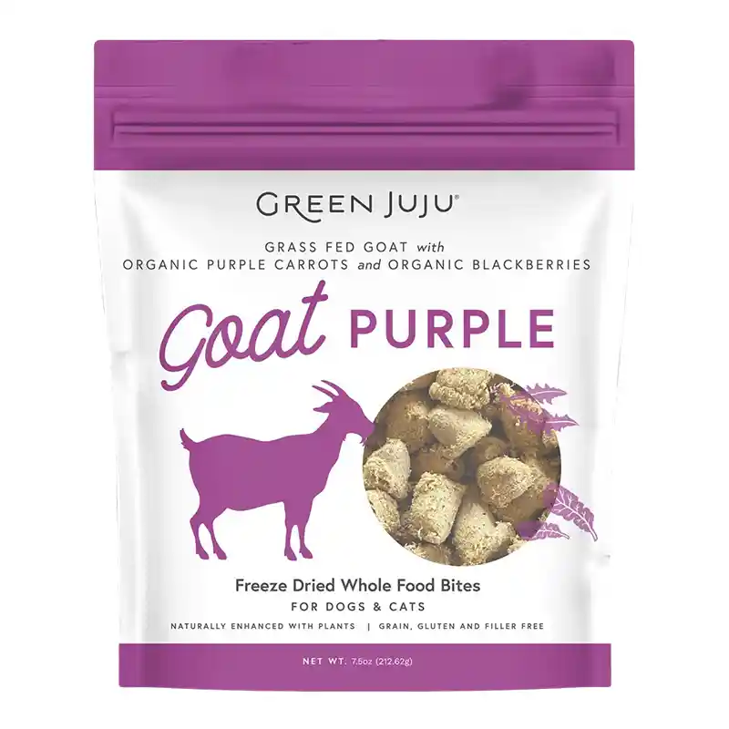 Freeze-Dried Grass Fed Goat “Purple” Whole Food Bites for Cats & Dogs 7.5-oz