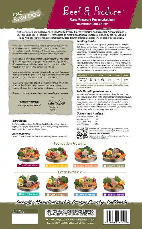 Frozen Raw Beef & Produce Patties for Dogs 6-lb