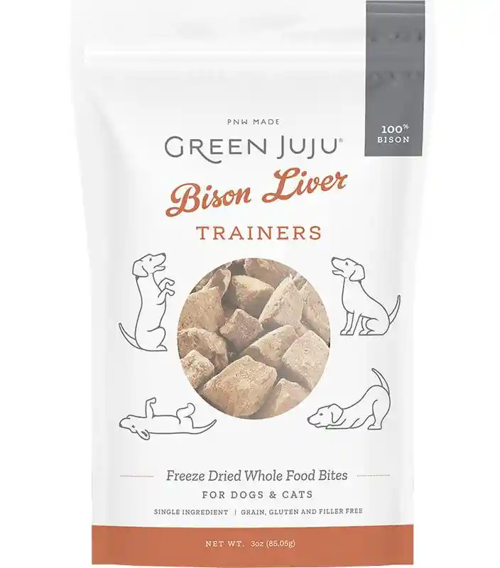 Freeze-Dried Bison Liver Trainers for Dogs & Cats 2.5-oz