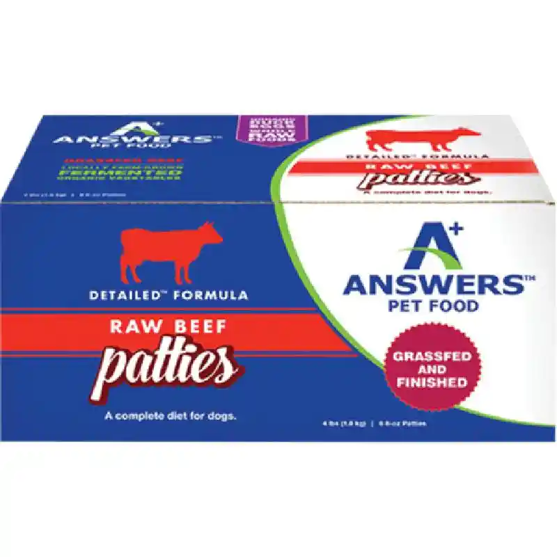 Answers Frzn Raw Bf Patties 4LB (8-ct)