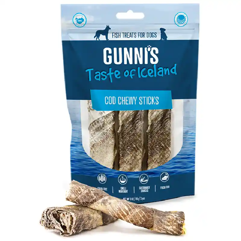 Gunni's Cod Skin Sticks 3-oz