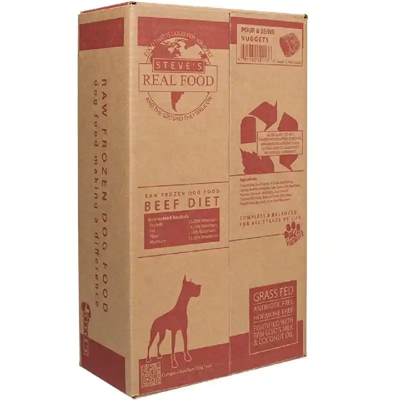 Frozen Raw Beef Nuggets for Cats and Dogs 9.75LB