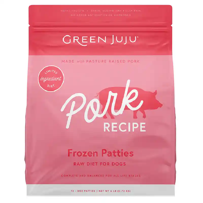 Frozen Raw Pork Patties for Dogs and Cats 6-lb