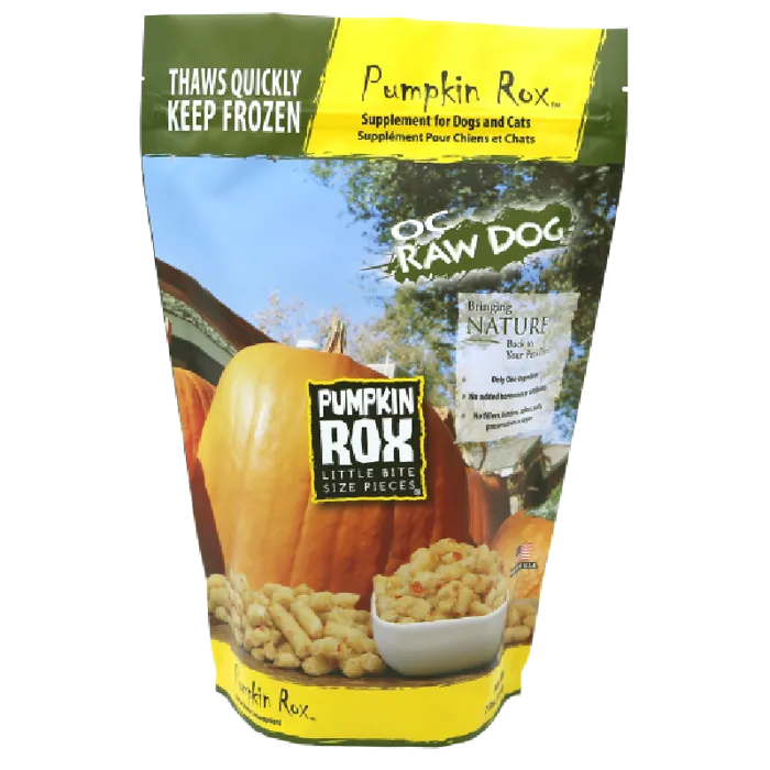 Oc Raw Dog Frozen Pumpkin Rox 2 Lbs