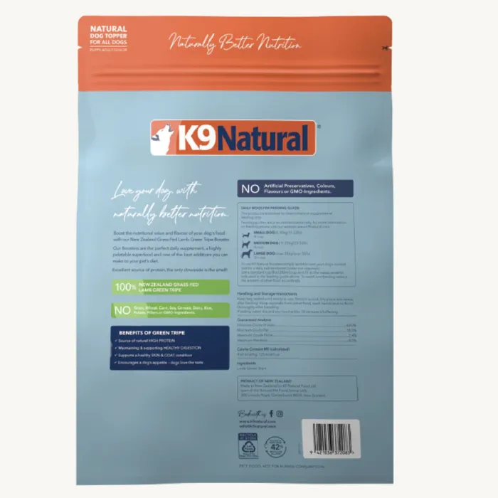 K9 Natural Dog Fd Lamb Green Tripe Booster 7 Oz