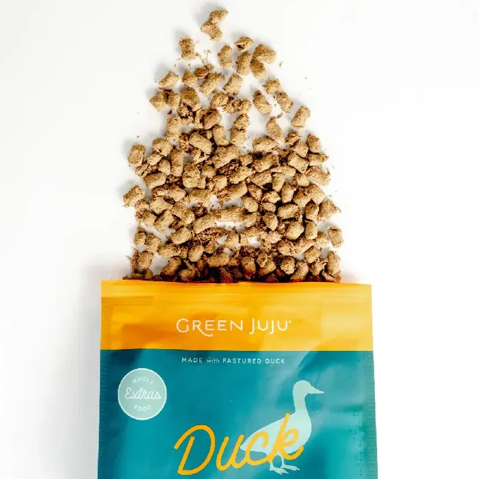 Green Juju Freeze-Dried Duck + Sardine Recipe for Dogs and Cats 14 Oz