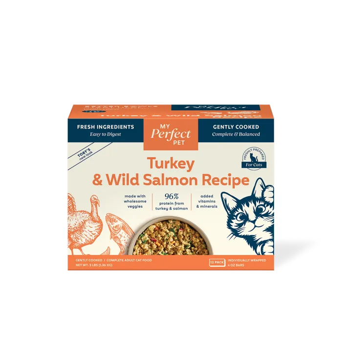 My Perfect Pet Turkey and Wild Salmon cat food 3 lb box