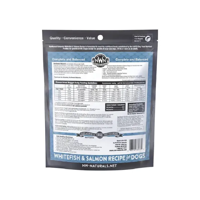 Northwest Natruals Freeze-Dried Whitefish & Salmon Nuggets for Dogs 25oz