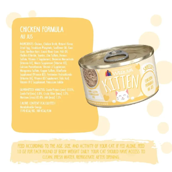 Weruva Kitten Can Chicken Au Jus Gravy 3-oz
