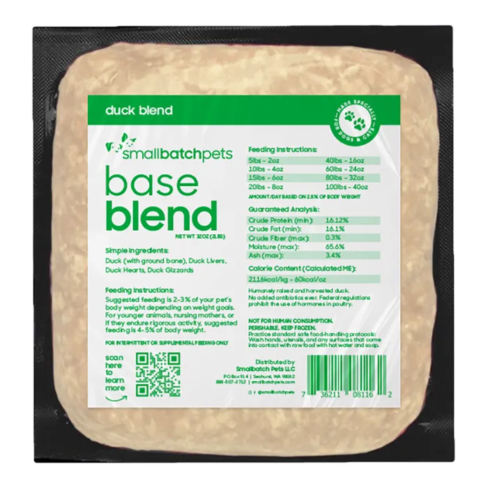 Small Batch Dog Frozen Blend Duck 2-lb