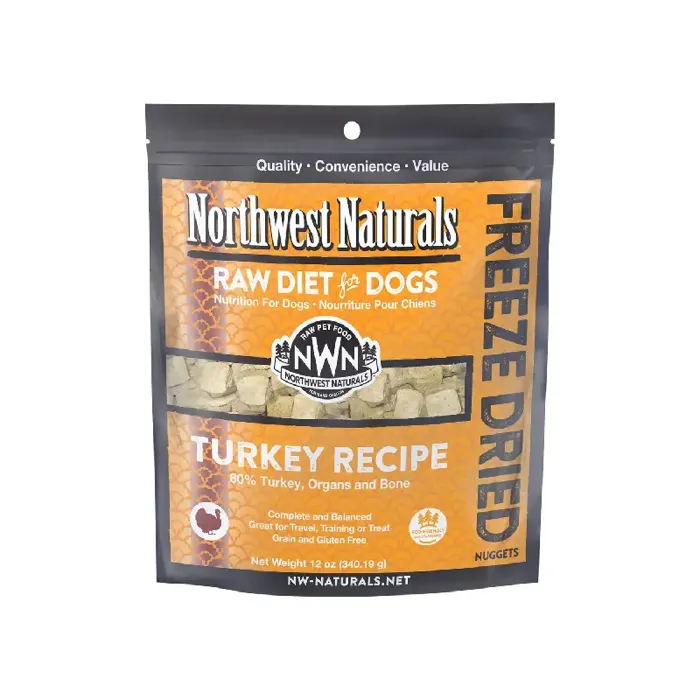 Northwest Naturals Freeze Dried Turkey Nuggets for Dogs 25oz