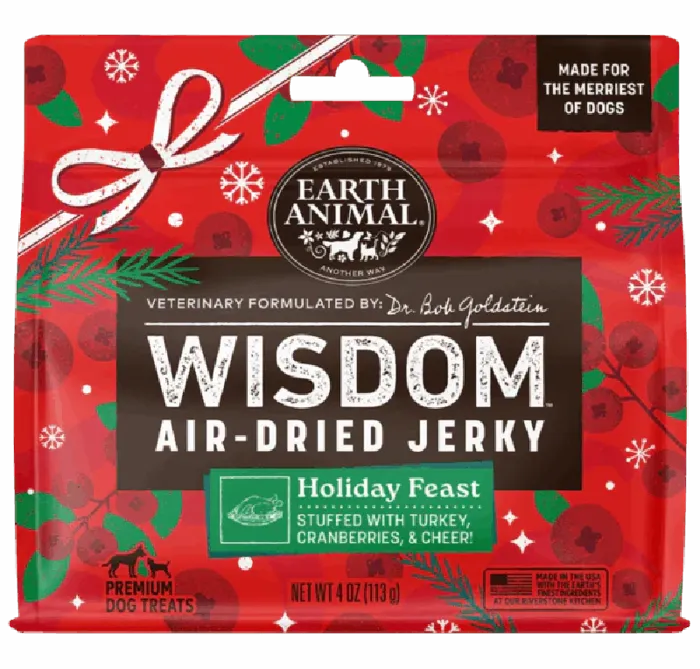 Earth Animal Wisdom Air Dried Holiday Jerky 4oz