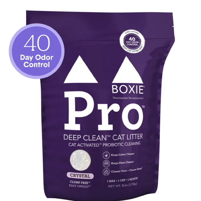 BoxiePro® Deep Clean Crystal Probiotic Cat Litter