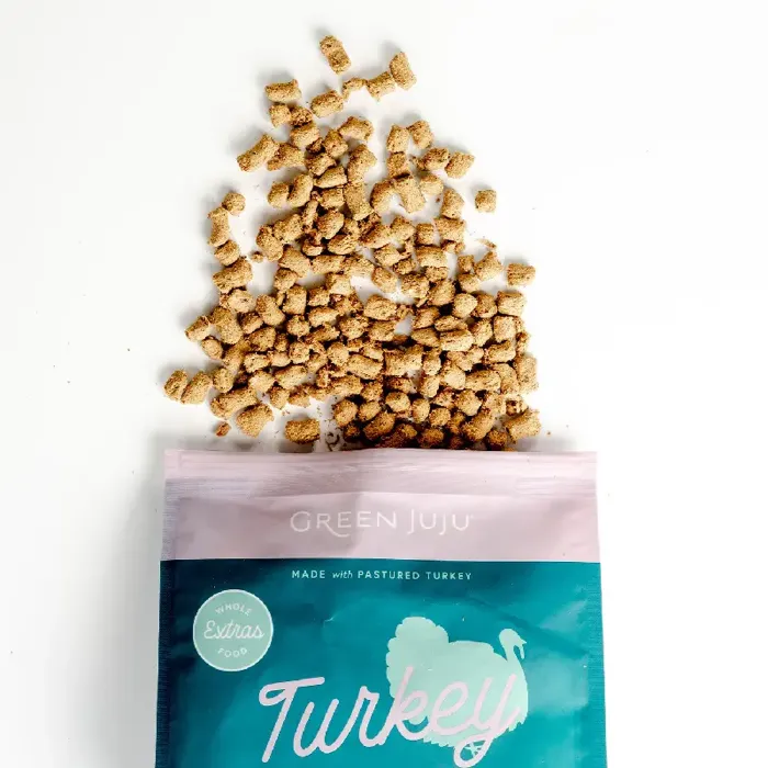 Green Juju Freeze-Dried Extras Turkey & Sardine Recipe for Dogs and Cats 14 Oz