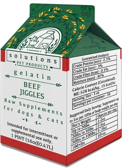 Solutions Pet Products Beef Jiggles 16-oz