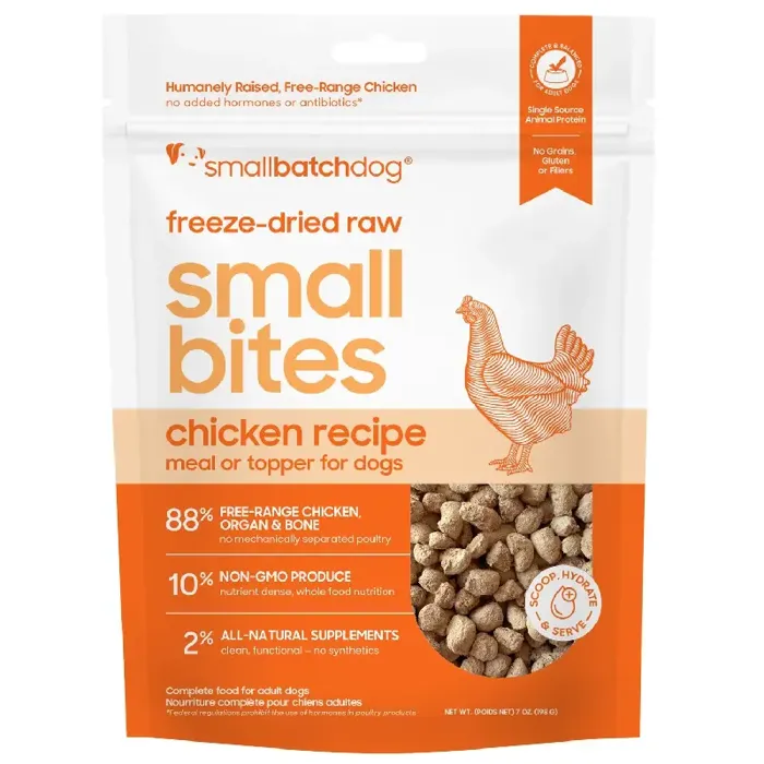 SmallBatch Freeze-Dried Small Bites Chicken Recipe for Dogs 20 oz