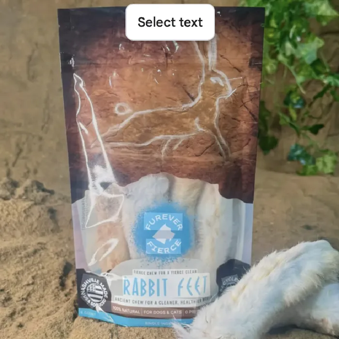 6pc Furever Primal Rabbit Feet
