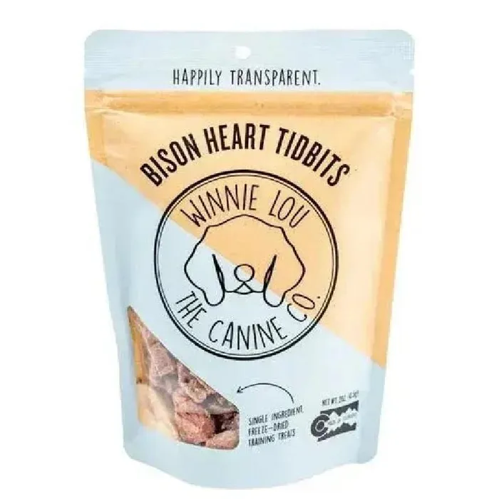 Bison Heart Tidbits for Dogs 2-oz