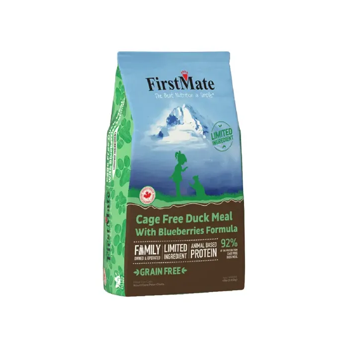 Firstmate Cage-Free Duck Meal With Blueberries Cat Food 10-lbs