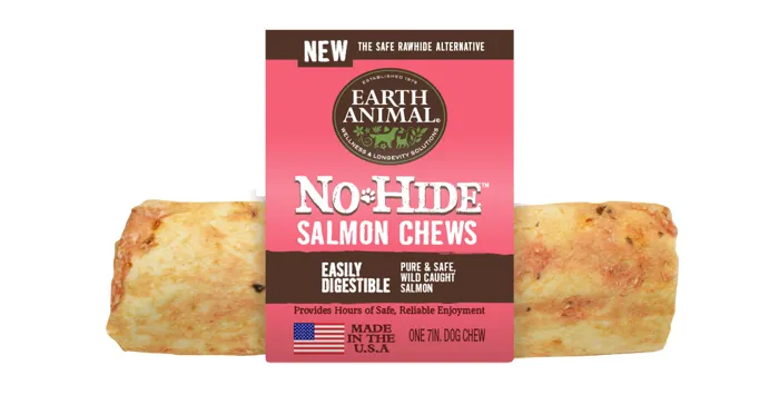 Earth Animal No Hide Salmon Chews Bulk 7-in 24-ct