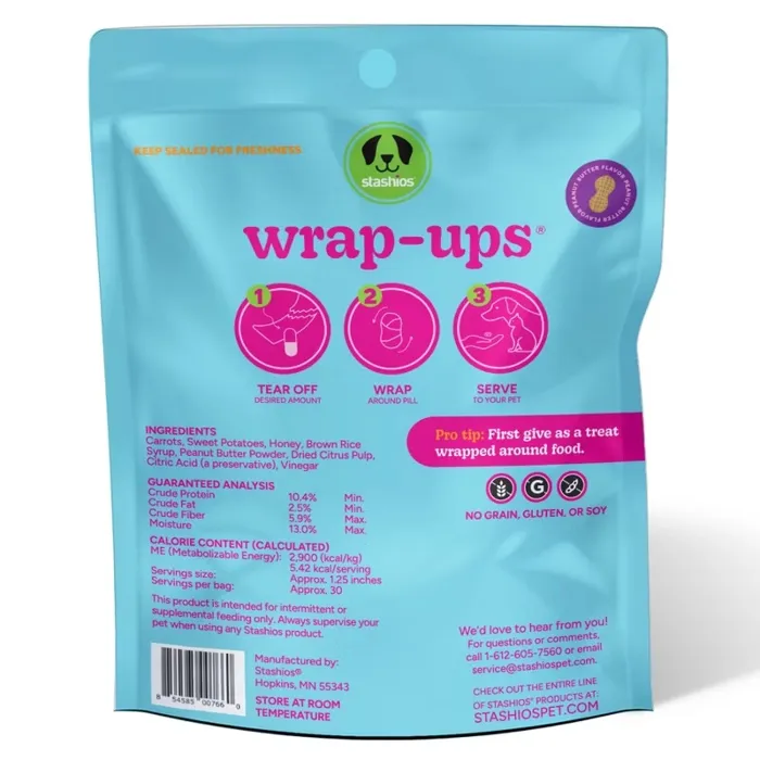 Stashios Wrap Up Peanut Butter 2-oz